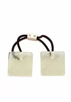 Pre-loved Louis Vuitton Hair Tie Cubes, Light Gold Color, No Box