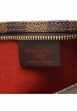 Pre-loved LOUIS VUITTON Navona Black checkerboard grid Handbag PVC Genuine Leather Brown -Louis Vuitton Shop louis vuitton 5318 1807936 4