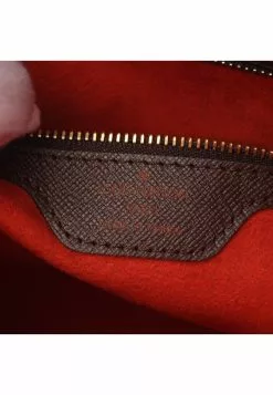 Pre-loved LOUIS VUITTON Triana Black checkerboard grid Handbag PVC Genuine Leather Brown -Louis Vuitton Shop louis vuitton 5321 0407936 4