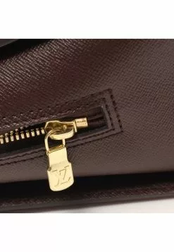 Pre-loved LOUIS VUITTON Triana Black checkerboard grid Handbag PVC Genuine Leather Brown -Louis Vuitton Shop louis vuitton 5321 0407936 5