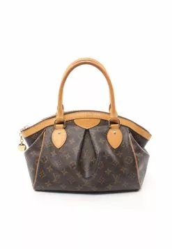Pre-loved LOUIS VUITTON Tivoli PM Classic Monogram Handbag PVC Genuine Leather Brown