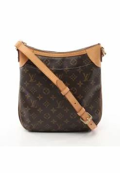 Pre-loved LOUIS VUITTON Odeon PM Classic Monogram Shoulder Bag PVC Genuine Leather Brown