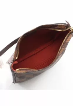 Pre-loved LOUIS VUITTON Trousse Make Up Black checkerboard grid Handbag PVC Genuine Leather Brown -Louis Vuitton Shop louis vuitton 5326 4707936 3