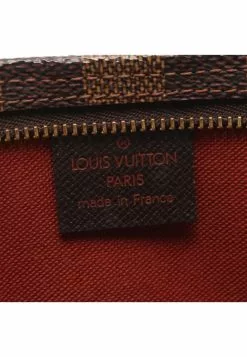 Pre-loved LOUIS VUITTON Trousse Make Up Black checkerboard grid Handbag PVC Genuine Leather Brown -Louis Vuitton Shop louis vuitton 5326 4707936 4