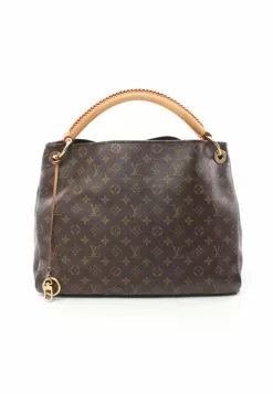 Pre-loved LOUIS VUITTON Artsy MM Classic Monogram Shoulder Bag PVC Genuine Leather Brown