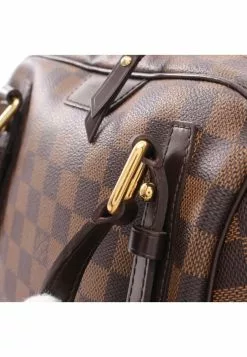 Pre-loved LOUIS VUITTON Rivington PM Black checkerboard grid Shoulder Bag PVC Genuine Leather Brown -Louis Vuitton Shop louis vuitton 5334 1707936 5