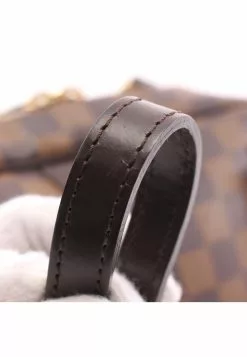 Pre-loved LOUIS VUITTON Rivington PM Black checkerboard grid Shoulder Bag PVC Genuine Leather Brown -Louis Vuitton Shop louis vuitton 5334 1707936 6