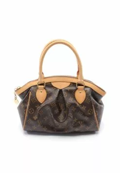 Pre-loved LOUIS VUITTON Tivoli PM Classic Monogram Handbag PVC Genuine Leather Brown