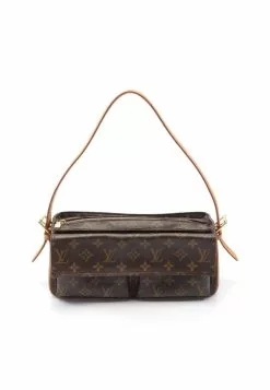 Pre-loved LOUIS VUITTON Viva cite MM Classic Monogram Shoulder Bag PVC Genuine Leather Brown