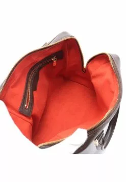 Pre-loved LOUIS VUITTON Brera Black checkerboard grid Handbag PVC Genuine Leather Brown -Louis Vuitton Shop louis vuitton 5346 3407936 3