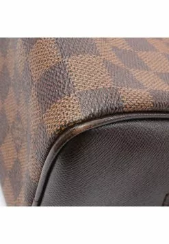 Pre-loved LOUIS VUITTON Brera Black checkerboard grid Handbag PVC Genuine Leather Brown -Louis Vuitton Shop louis vuitton 5346 3407936 5