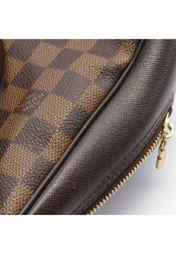 Pre-loved LOUIS VUITTON Brera Black checkerboard grid Handbag PVC Genuine Leather Brown -Louis Vuitton Shop louis vuitton 5350 8407936 6
