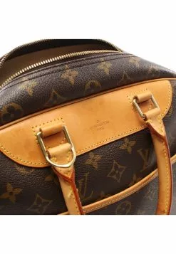 Pre-loved LOUIS VUITTON Deauville Bowling Vanity Classic Monogram Handbag PVC Genuine Leather Brown -Louis Vuitton Shop louis vuitton 5353 0017936 5