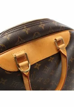 Pre-loved LOUIS VUITTON Deauville Bowling Vanity Classic Monogram Handbag PVC Genuine Leather Brown -Louis Vuitton Shop louis vuitton 5353 0017936 6