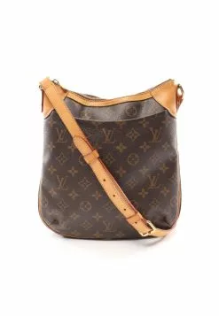 Pre-loved LOUIS VUITTON Odeon PM Classic Monogram Shoulder Bag PVC Genuine Leather Brown