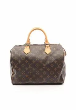 Pre-loved LOUIS VUITTON Speedy30 Classic Monogram Handbag PVC Genuine Leather Brown