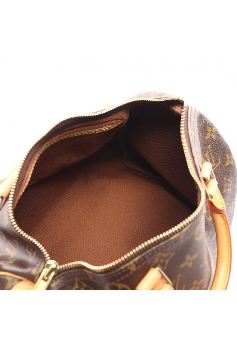 Pre-loved LOUIS VUITTON Speedy30 Classic Monogram Handbag PVC Genuine Leather Brown 5 Pre-loved LOUIS VUITTON Speedy30 Classic Monogram Handbag PVC Genuine Leather Brown - Image 3