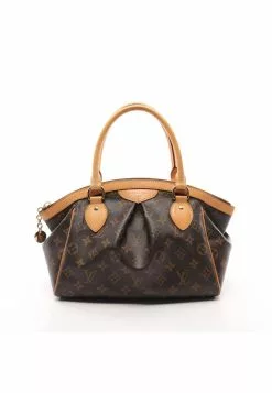 Pre-loved LOUIS VUITTON Tivoli PM Classic Monogram Handbag PVC Genuine Leather Brown