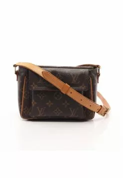 Pre-loved LOUIS VUITTON Viva cite PM Classic Monogram Shoulder Bag PVC Genuine Leather Brown