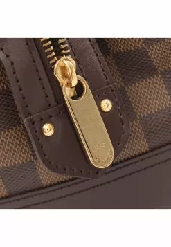 Pre-loved LOUIS VUITTON Knightsbridge Black checkerboard grid Handbag PVC Genuine Leather Brown -Louis Vuitton Shop louis vuitton 5579 4118836 6