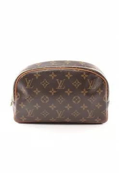 Pre-loved LOUIS VUITTON Trousse toilette25 Classic Monogram Small Pocket PVC Genuine Leather Brown