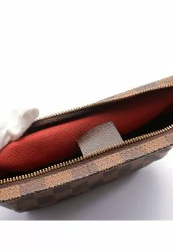 Pre-loved LOUIS VUITTON Trousse Make Up Black Checkered Handbag PVC Genuine Leather Brown -Louis Vuitton Shop louis vuitton 6172 3729436 7