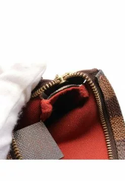 Pre-loved LOUIS VUITTON Trousse Make Up Black Checkered Handbag PVC Genuine Leather Brown -Louis Vuitton Shop louis vuitton 6172 3729436 8