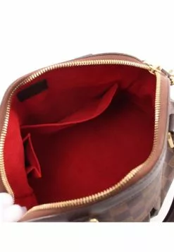 Pre-loved LOUIS VUITTON Trevi PM Black Checkered Handbag PVC Genuine Leather Brown 2 Way Style -Louis Vuitton Shop louis vuitton 6198 8029436 3