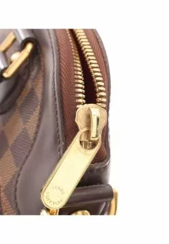 Pre-loved LOUIS VUITTON Trevi PM Black Checkered Handbag PVC Genuine Leather Brown 2 Way Style -Louis Vuitton Shop louis vuitton 6199 8029436 7