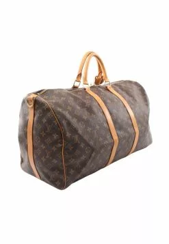Pre-loved LOUIS VUITTON Keepall Bandouliere55 Classic Monogram Duffle Bag PVC Genuine Leather Brown 2 Way Style -Louis Vuitton Shop louis vuitton 6247 3129436 2