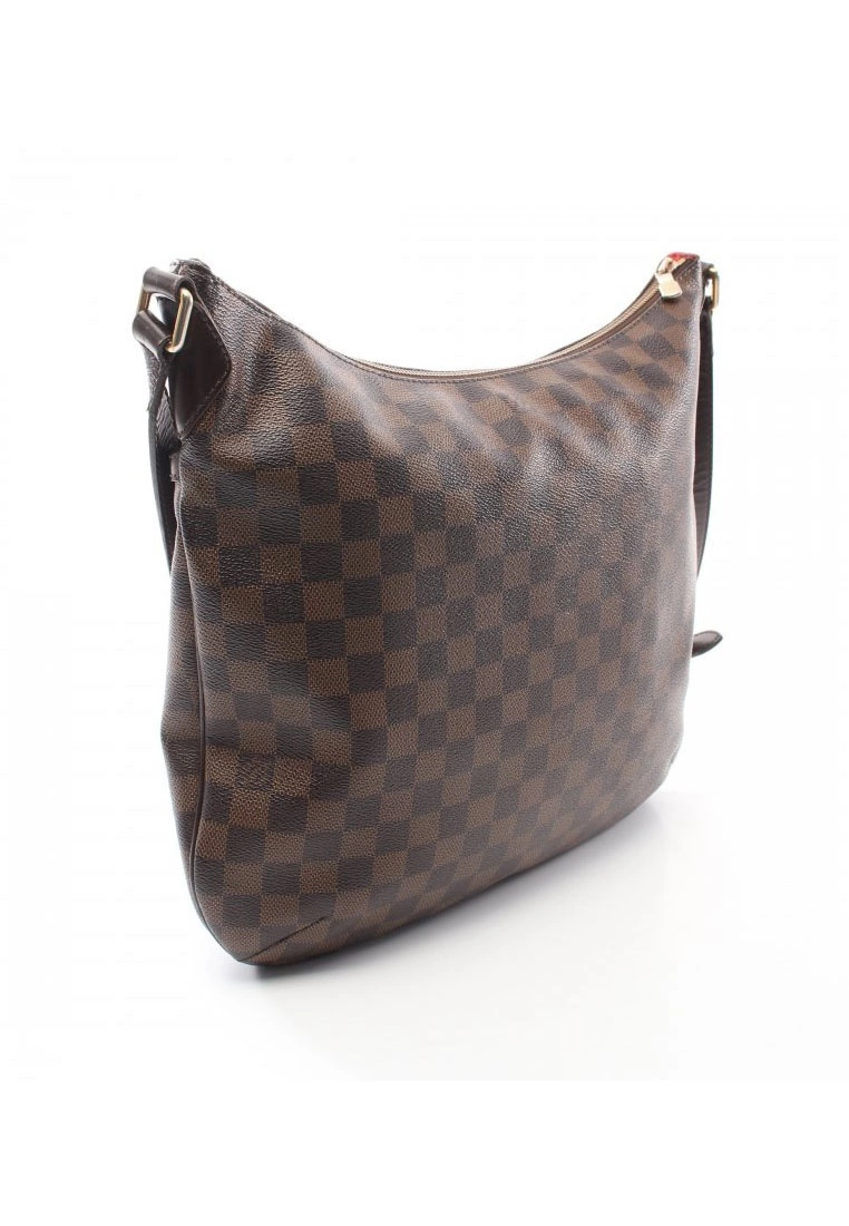 Pre-loved LOUIS VUITTON Bloomsbury GM Black Checkered Shoulder Bag PVC Genuine Leather Brown 4 Pre-loved LOUIS VUITTON Bloomsbury GM Black Checkered Shoulder Bag PVC Genuine Leather Brown - Image 2