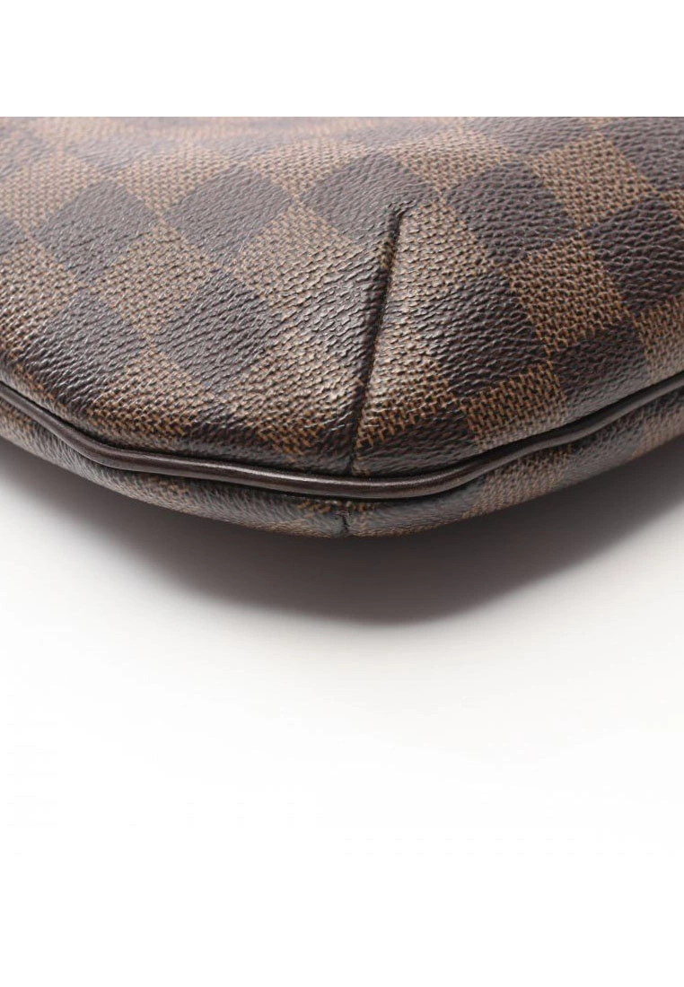 Pre-loved LOUIS VUITTON Bloomsbury GM Black Checkered Shoulder Bag PVC Genuine Leather Brown 7 Pre-loved LOUIS VUITTON Bloomsbury GM Black Checkered Shoulder Bag PVC Genuine Leather Brown - Image 5