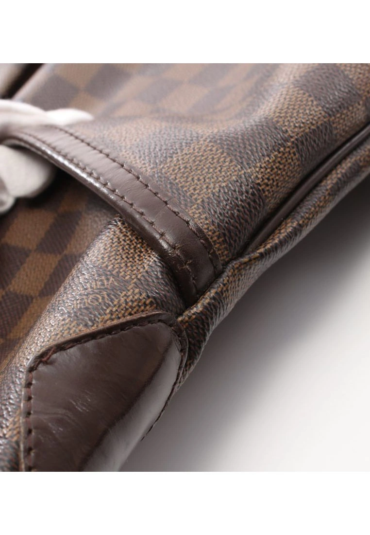 Pre-loved LOUIS VUITTON Bloomsbury GM Black Checkered Shoulder Bag PVC Genuine Leather Brown 9 Pre-loved LOUIS VUITTON Bloomsbury GM Black Checkered Shoulder Bag PVC Genuine Leather Brown - Image 7