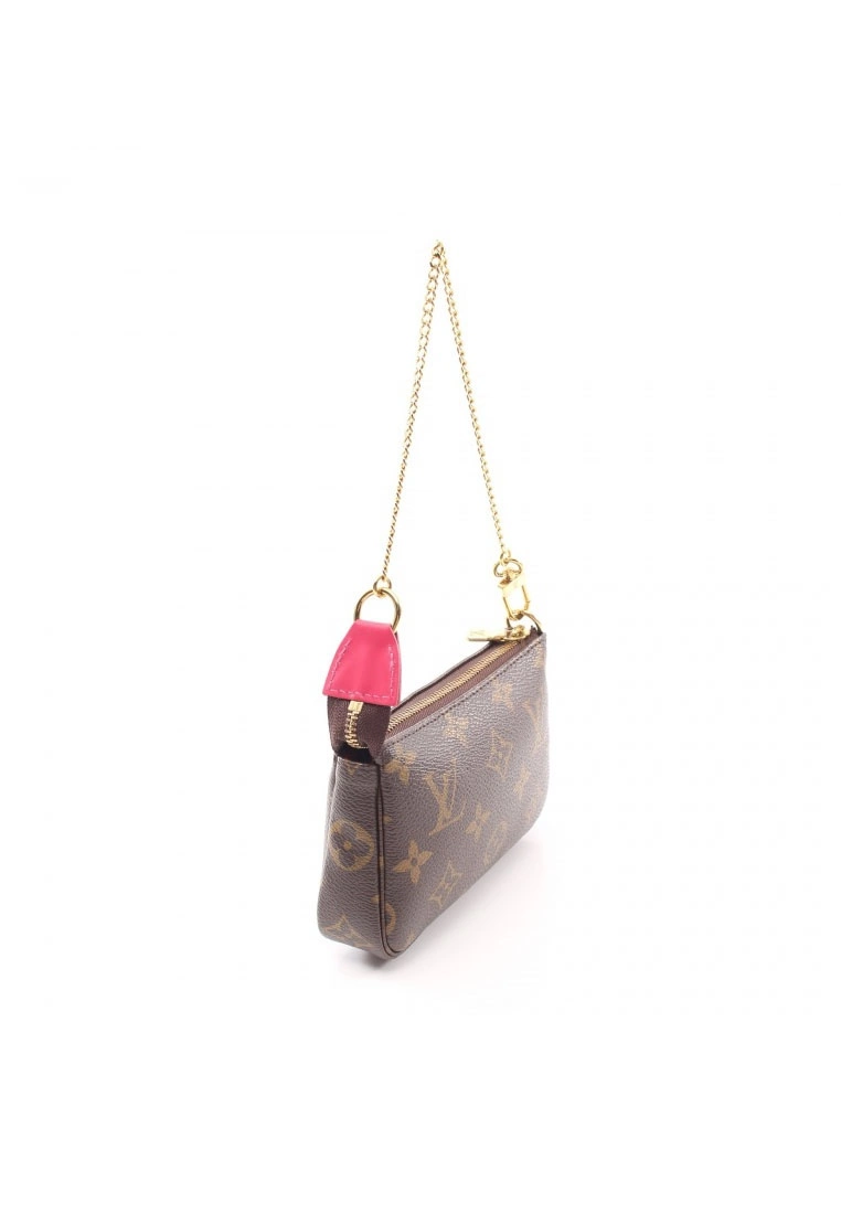 Pre-loved LOUIS VUITTON Mini Pochette Accessoires vivienne holiday Small Pocket PVC Genuine Leather Brown pink purple multi 4 Pre-loved LOUIS VUITTON Mini Pochette Accessoires vivienne holiday Small Pocket PVC Genuine Leather Brown pink purple multi - Image 2