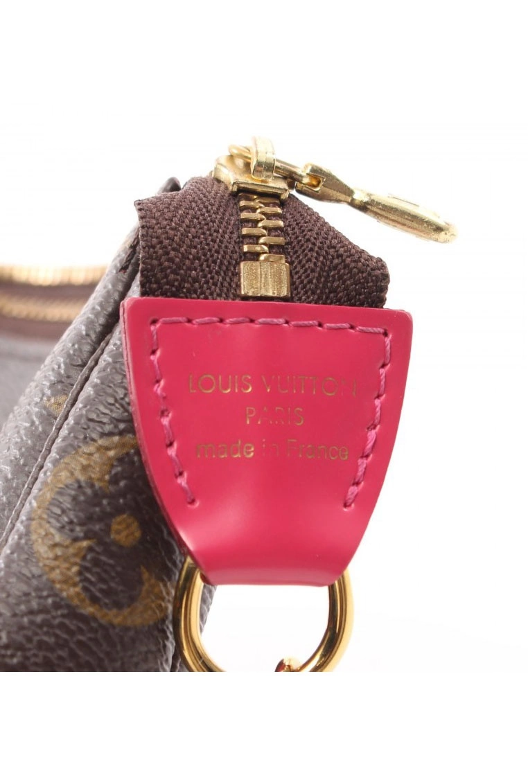 Pre-loved LOUIS VUITTON Mini Pochette Accessoires vivienne holiday Small Pocket PVC Genuine Leather Brown pink purple multi 6 Pre-loved LOUIS VUITTON Mini Pochette Accessoires vivienne holiday Small Pocket PVC Genuine Leather Brown pink purple multi - Image 4