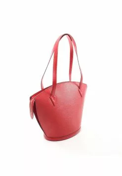 Pre-loved LOUIS VUITTON Saint Jacques shopping Waved Pattern Spanish Red Genuine Leather Shoulder Bag Red -Louis Vuitton Shop louis vuitton 6340 9229436 2