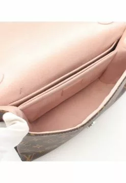 Pre-loved LOUIS VUITTON Saint Michel Classic Monogram Waved Pattern ballet pink Shoulder Bag PVC Genuine Leather Brown Light Pink -Louis Vuitton Shop louis vuitton 6360 0529436 3