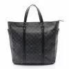 Pre-loved LOUIS VUITTON Tadao black Checkered Handbag Tote Bag PVC Genuine Leather Black -Louis Vuitton Shop louis vuitton 6395 2819436 1