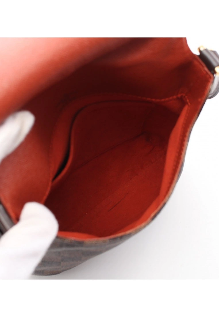 Pre-loved LOUIS VUITTON Musette salsa long stap Black Checkered Shoulder Bag PVC Genuine Leather Brown 5 Pre-loved LOUIS VUITTON Musette salsa long stap Black Checkered Shoulder Bag PVC Genuine Leather Brown - Image 3