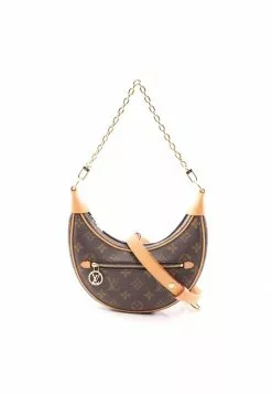 Pre-loved LOUIS VUITTON LOOP Classic Monogram Shoulder Bag PVC Genuine Leather Brown 2 Way Style
