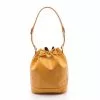 Pre-loved LOUIS VUITTON Noe Waved Pattern Yellow Genuine Leather Shoulder Bag hyellow