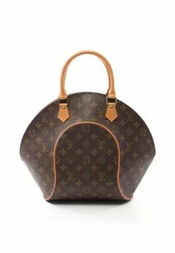 Pre-loved LOUIS VUITTON Ellipse MM Classic Monogram Handbag PVC Genuine Leather Brown