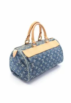 Pre-loved LOUIS VUITTON Neo Speedy Classic Monogram Handbag Denim Genuine Leather Blue -Louis Vuitton Shop louis vuitton 6570 4729436 2