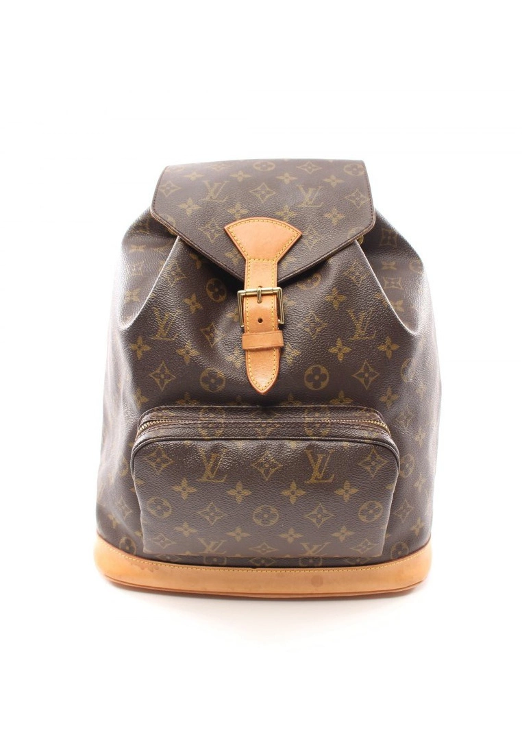 Pre-loved LOUIS VUITTON Montsouris GM Classic Monogram Backpack PVC Genuine Leather Brown 3 Pre-loved LOUIS VUITTON Montsouris GM Classic Monogram Backpack PVC Genuine Leather Brown