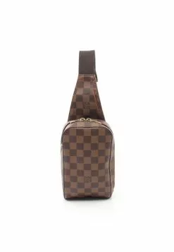 Pre-loved LOUIS VUITTON Géronimos Black chessboard handcarry bag PVC Brown