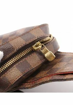 Pre-loved LOUIS VUITTON Géronimos Black chessboard handcarry bag PVC Brown -Louis Vuitton Shop louis vuitton 7038 0883146 8