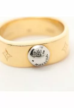 Pre-loved LOUIS VUITTON ring nanogram ring ring GP Gold Silver -Louis Vuitton Shop louis vuitton 7069 7383146 4