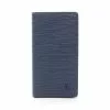 Pre-loved LOUIS VUITTON Porta cartecredit Waved Pattern toledo blue Bi-fold Continental Genuine Leather Wallet Blue -Louis Vuitton Shop louis vuitton 7071 1983146 1
