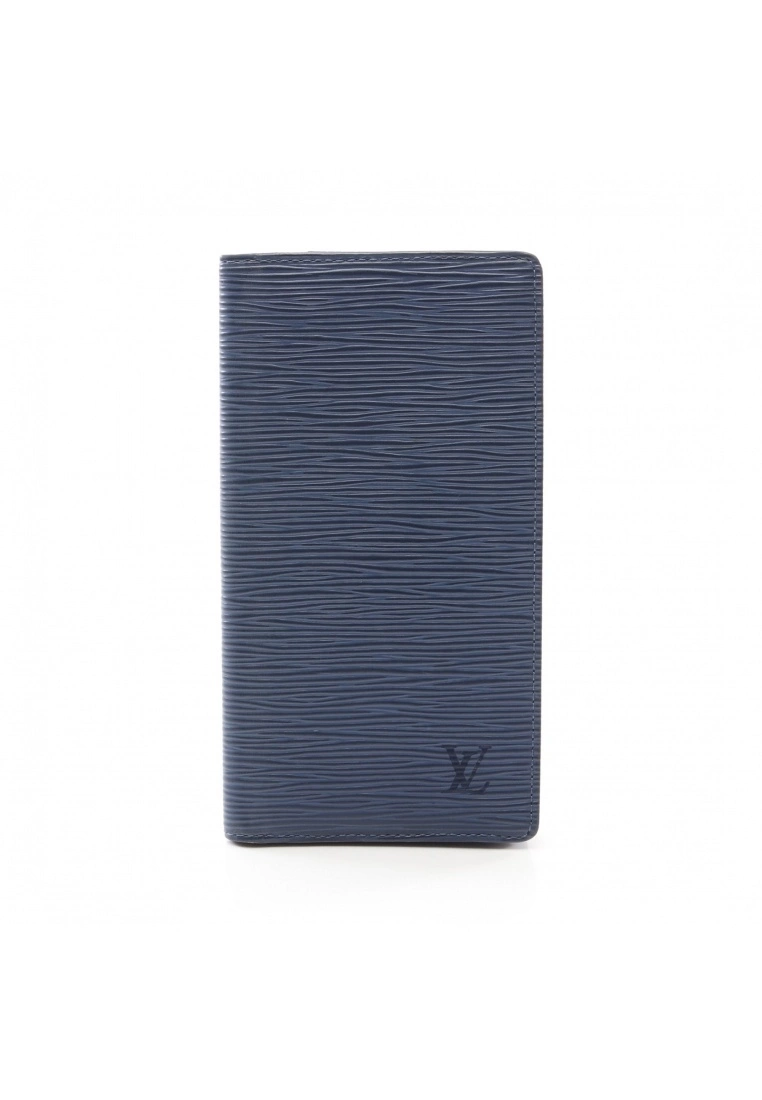 Pre-loved LOUIS VUITTON Porta cartecredit Waved Pattern toledo blue Bi-fold Continental Genuine Leather Wallet Blue 3 Pre-loved LOUIS VUITTON Porta cartecredit Waved Pattern toledo blue Bi-fold Continental Genuine Leather Wallet Blue
