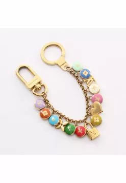 Pre-loved LOUIS VUITTON Porte Crescenne Pastille bag accessories Key Ring Gold Plated Gold multi -Louis Vuitton Shop louis vuitton 7073 4983146 2